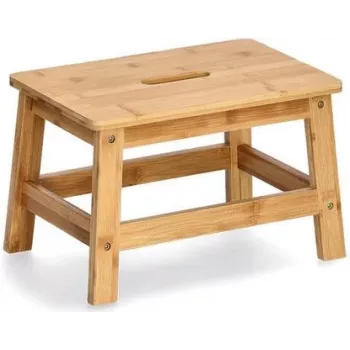 Zeller Present klapkruk grijs hard zitvlak hout 4 poten 13036