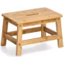 Zeller Present klapkruk grijs hard zitvlak hout 4 poten 13036