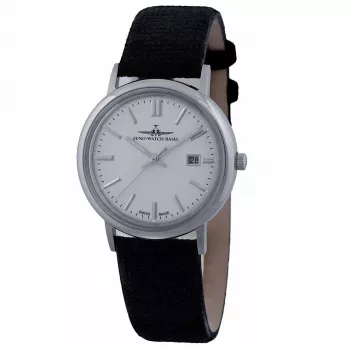 ZENO MAN automatisch horloge ZE5177-1 (38mm) zwarte wijzerplaat leren band