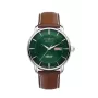 Zeppelin Atlantic 84664 automatisch horloge, 40 mm, zwarte wijzerplaat, bruine leren band