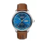 Zeppelin Mediterranee 96643 kwartshorloge voor heren, 40 mm, blauwe wijzerplaat, blauwe leren band
