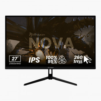 Arozzi Nova AZ-NO-27T2K260-BK 27 inch IPS QHD 260 Hz-monitor, zwart