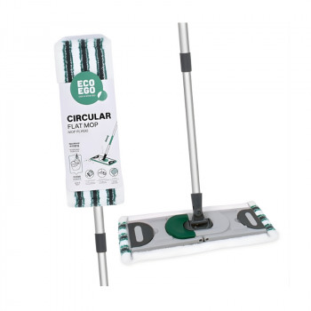 ECO EGO CIRCULAR platte mop met telescopische steel