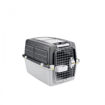 STEFANPLAST Gulliver 4 Plus transportbox voor honden en katten, 71 x 51 x 50 cm, donkergrijs/lichtgrijs