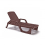 BICA ligstoel Nilo bruin - 5-voudig verstelbare rugleuning, gepoedercoat aluminium frame, textilene stof