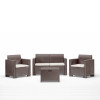 BICA tuinmeubelset Nebraska 2 beige – 3-delige balkonset met 2 fauteuils en salontafel
