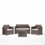 BICA tuinmeubelset Nebraska 2 beige – 3-delige balkonset met 2 fauteuils en salontafel