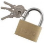 PAVO messing hangslot 40 mm met 3 sleutels 8037292