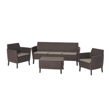 KETER tuinmeubelset Salemo 3-zits set bruin