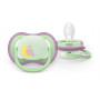 Philips AVENT Ultra Air nachtspeen 6-18 maanden, 2-pack, lichtgevend in het donker