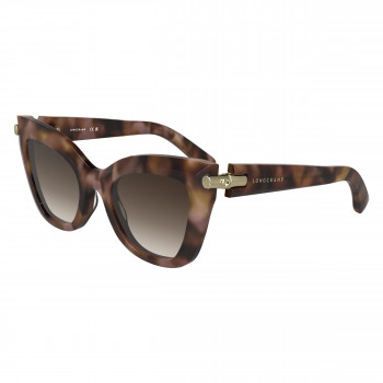 Longchamp LO775S-690 dames zonnebril, havana montuur, bruine gradient-glazen, 50mm