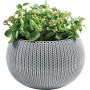 KETER bloempot Cozy M met ophangset lichtgrijs