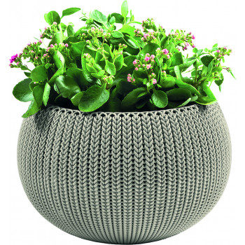 KETER bloempot Cozy M met ophangset beige