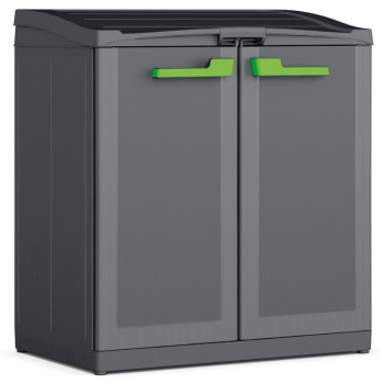 KETER Afvalscheiding Split Basic 110L Recycle-systeem 68x39x85cm donkergrijs/zwart