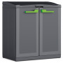 KETER Afvalscheiding Split Basic 110L Recycle-systeem 68x39x85cm donkergrijs/zwart