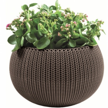 KETER bloempot Cozy M met hangeset bruin