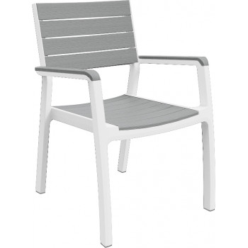 KETER Harmony fauteuil wit/lichtgrijs