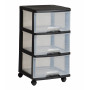 CURVER 3-ladensysteem 20L ladensysteem 37x39x61cm zwart/transparant