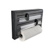 LEIFHEIT Parat wandhouder voor keukenpapier, vershoudfolie en aluminiumfolie, zwart