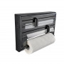 LEIFHEIT Parat wandhouder voor keukenpapier, vershoudfolie en aluminiumfolie, zwart