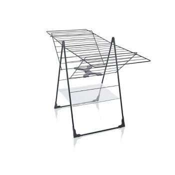 LEIFHEIT Classic 250 Flex Black opvouwbaar wasrek, 25 m, zwart