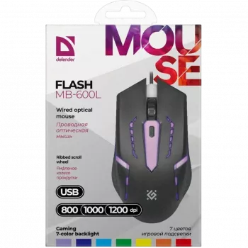 Muis DEFENDER FLASH MB-600L OPTIC LED 1200dpi 4P