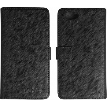 nevox 1205 bladeren zwart - grijs telefoonbeschermhoesje (1205)