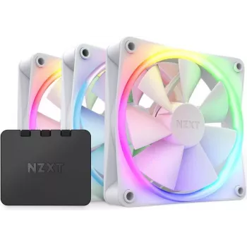NZXT F120 RGB 120mm ARGB Reverse Blade triple pack - wit