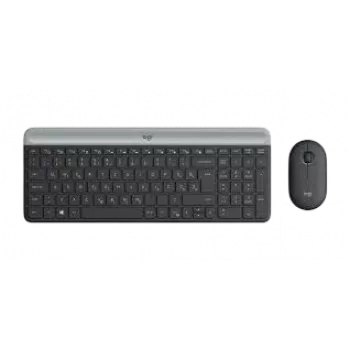 LOGITECH slanke draadloze toetsenbord en muis combo MK470 - graphite QWERTY Tsjechisch