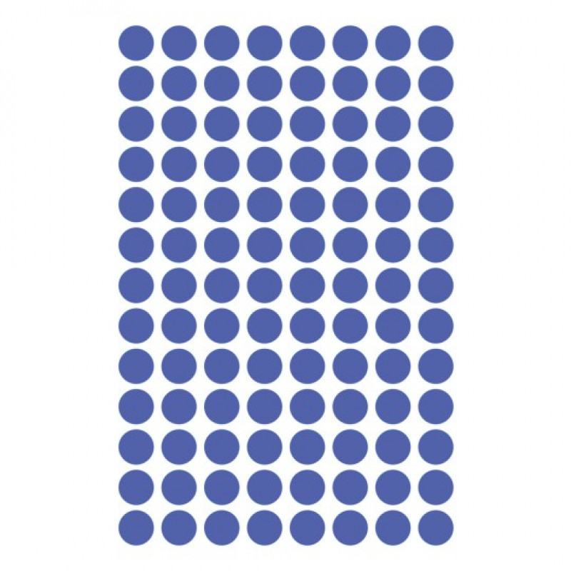 Avery Zweckform 3591 – afneembare markeringsstippen, Ø 8 mm, blauw, 416 stuks