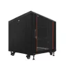 IT-BUDGET SRK 19 inch netwerkkast-set, 12 HE, 600 × 600 mm, zwart, 99ITB19SRK1266GSM